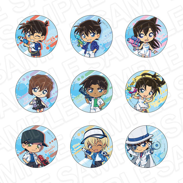 名探偵コナン ホログラムカンバッジ (ランダム) 水鉄砲 ver. BOX 2