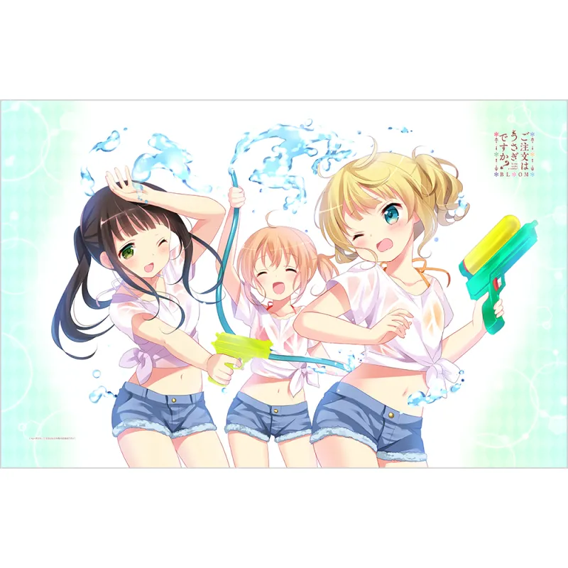 ご注文はうさぎですか？ BLOOM　タオルケット （ココア＆千夜＆シャロ／水遊び)