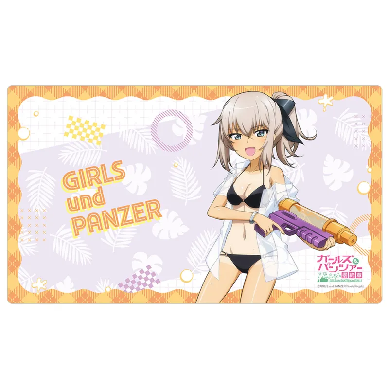 ガールズ&パンツァー 最終章 描き下ろしラバーマット (逸見エリカ/水鉄砲 日焼けVer.)
