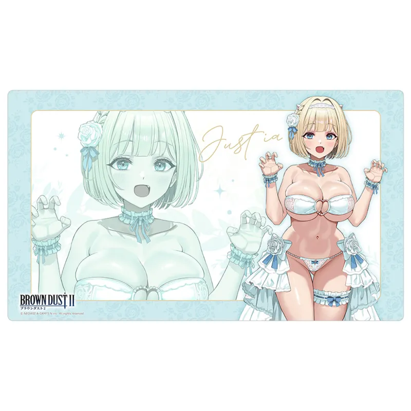 ブラウンダスト2 描き下ろしラバーマット（ユースティア／ウエディング水着）