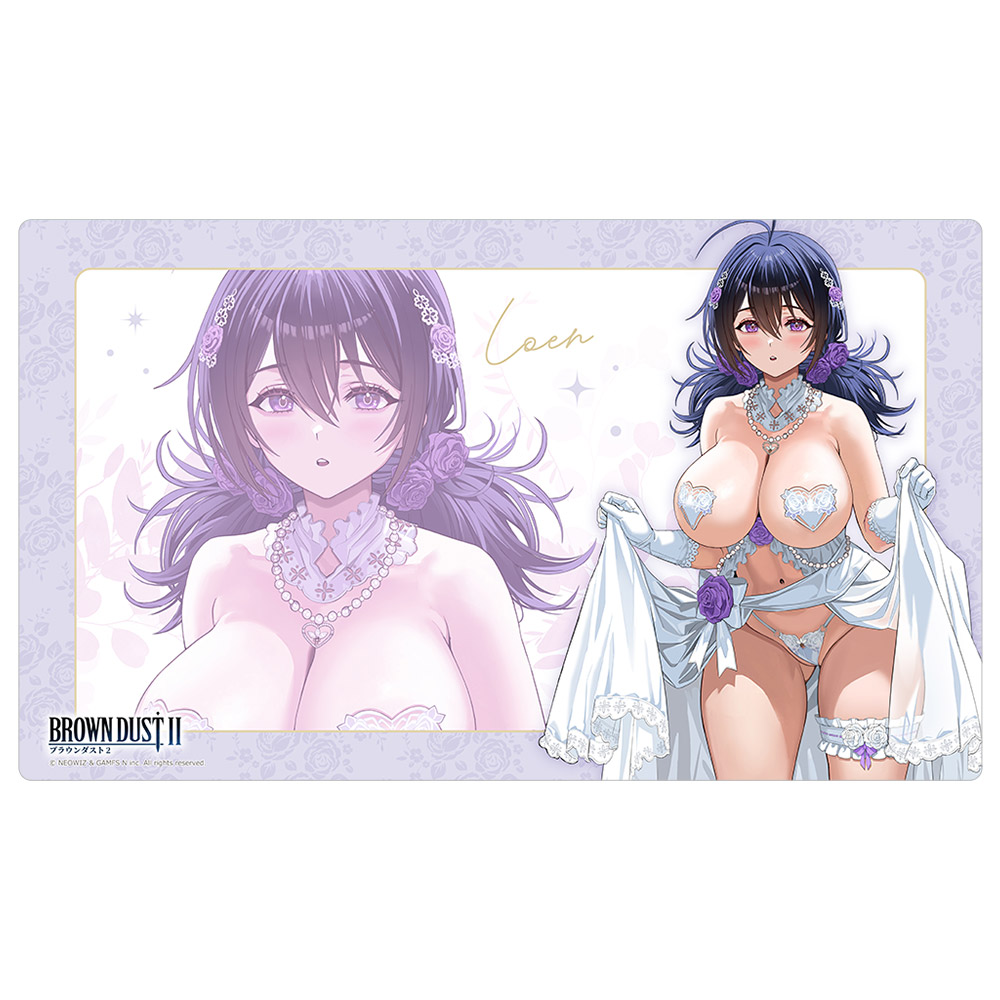 ブラウンダスト2 描き下ろしラバーマット（ロエン／ウエディング水着） 2