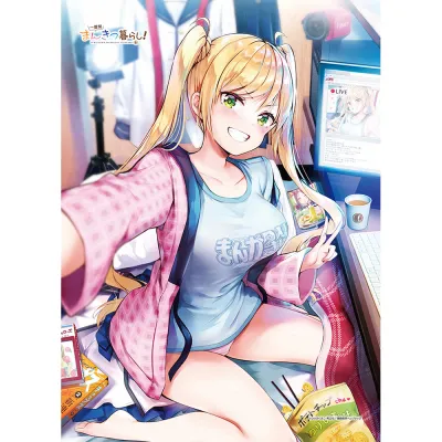 一畳間まんきつ暮らし！ B2タペストリー（鈴木万里花）Wスエード