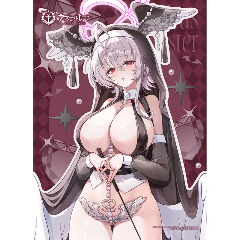 アズールレーン 描き下ろしB2タペストリー(パール/サキュバスシスター)Wスエード