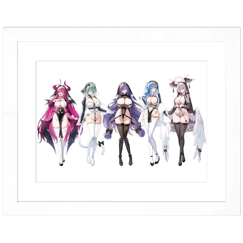 アズールレーン 描き下ろしキャラファイングラフ(サキュバスシスター)A4