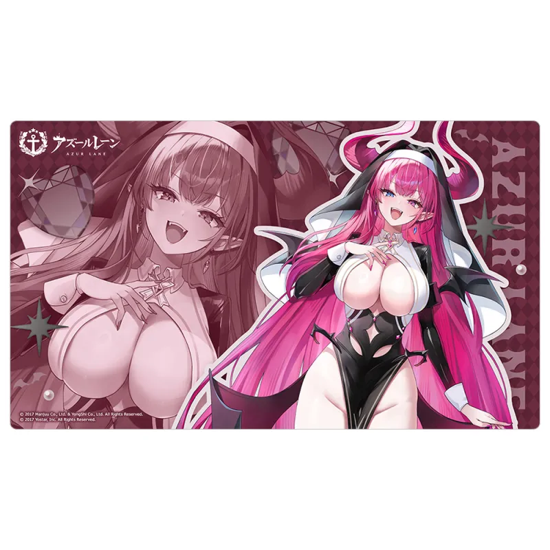 アズールレーン 描き下ろしラバーマット(メークレンブルク/サキュバスシスター)