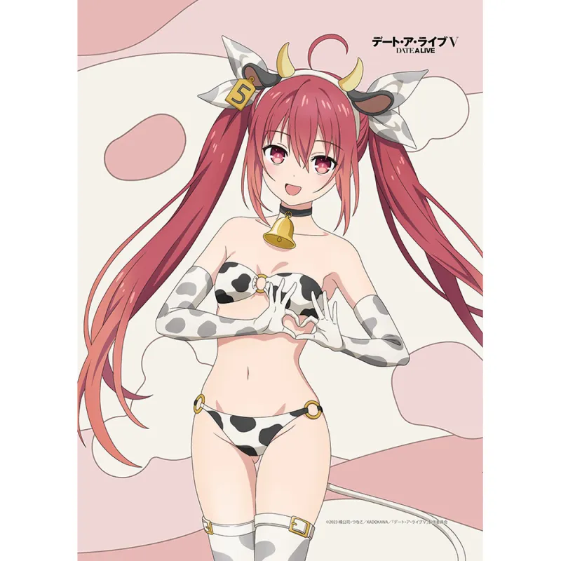 描き下ろしB2タペストリー(五河琴里/牛柄水着)Wスエード