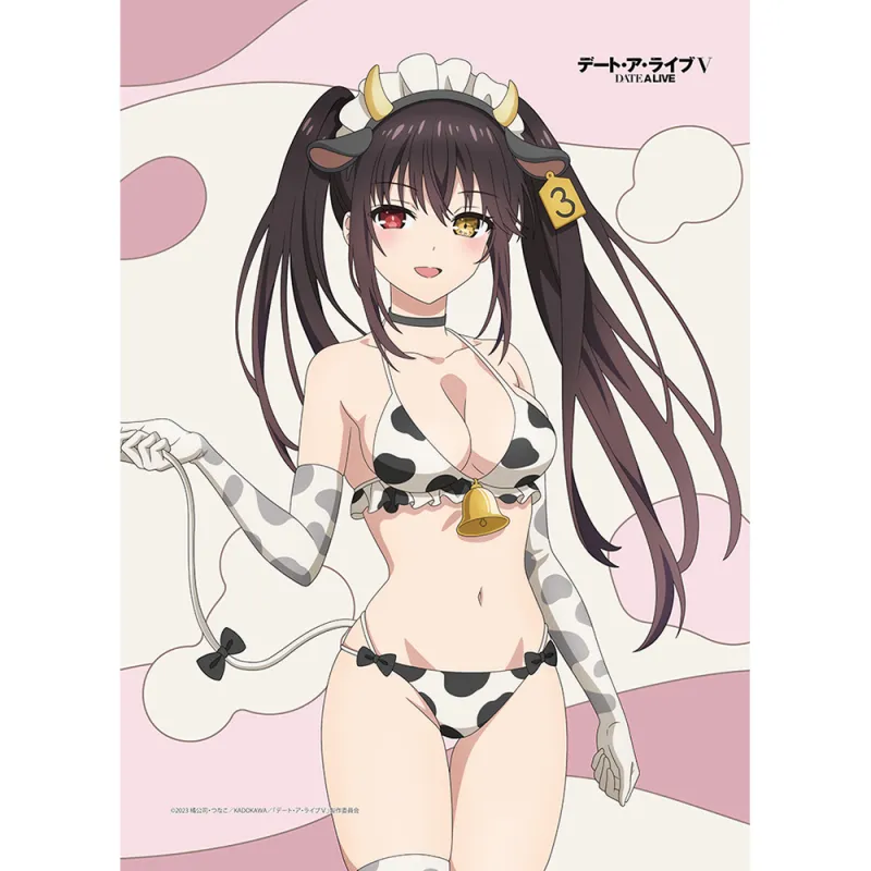 描き下ろしB2タペストリー(時崎狂三/牛柄水着)Wスエード
