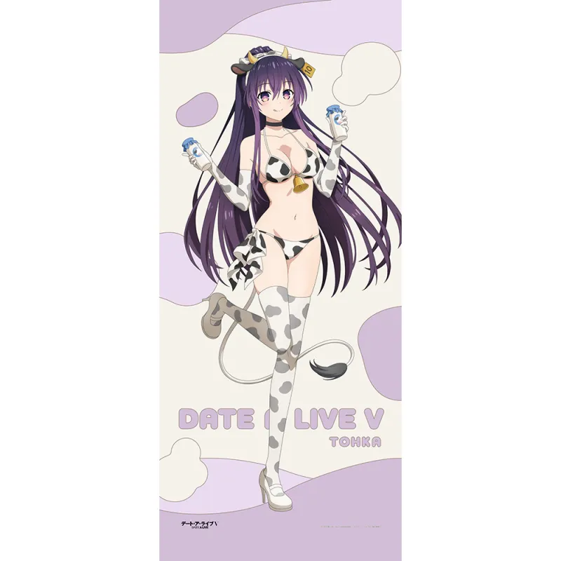 描き下ろし特大タペストリー(夜刀神十香/牛柄水着)