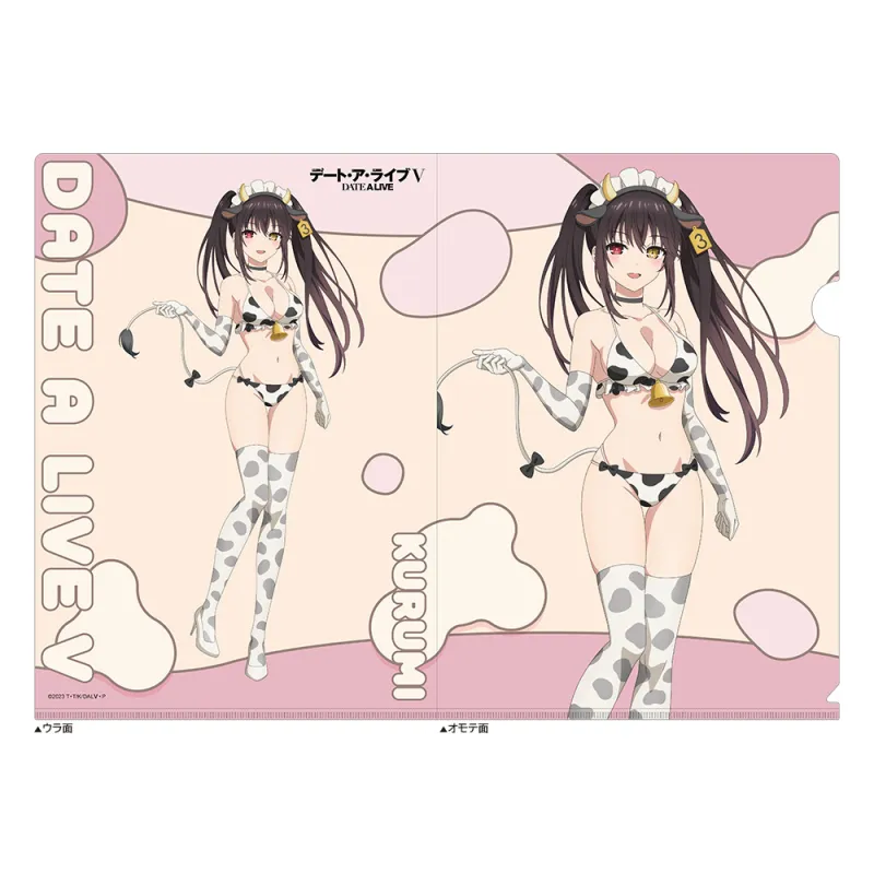 描き下ろしクリアファイル(時崎狂三/牛柄水着)