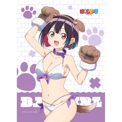 ばっどがーる 描き下ろしB2タペストリー(優谷優/アニマル水着)Wスエード