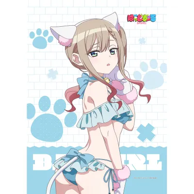 ばっどがーる 描き下ろしB2タペストリー(涼風涼/アニマル水着)Wスエード