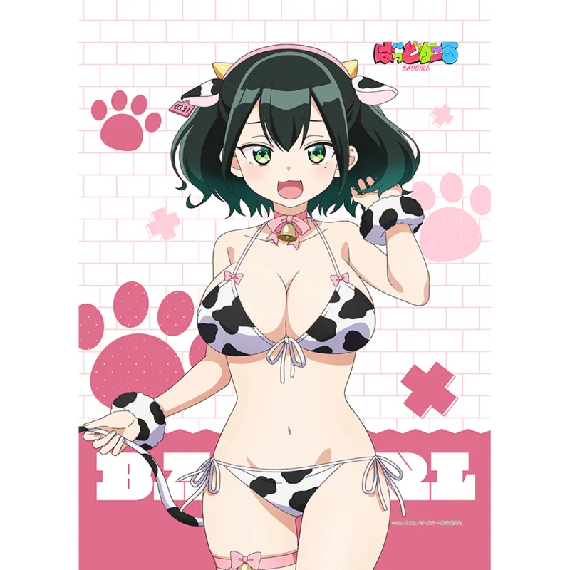 ばっどがーる 描き下ろしB2タペストリー（瑠璃葉るら／アニマル水着）Wスエード