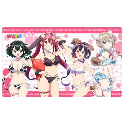 ばっどがーる 描き下ろしラバーマット(アニマル水着)