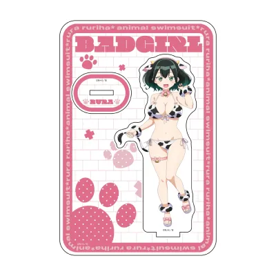 ばっどがーる 描き下ろしアクリルスタンド(瑠璃葉るら/アニマル水着)