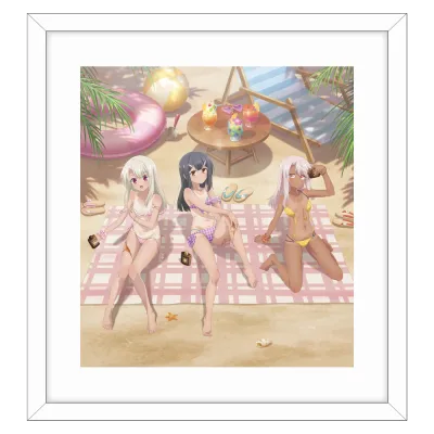 劇場版「Fate/kaleid liner プリズマ☆イリヤ Licht 名前の無い少女」 描き下ろし複製原画(イリヤ＆美遊＆クロエ/日焼け)