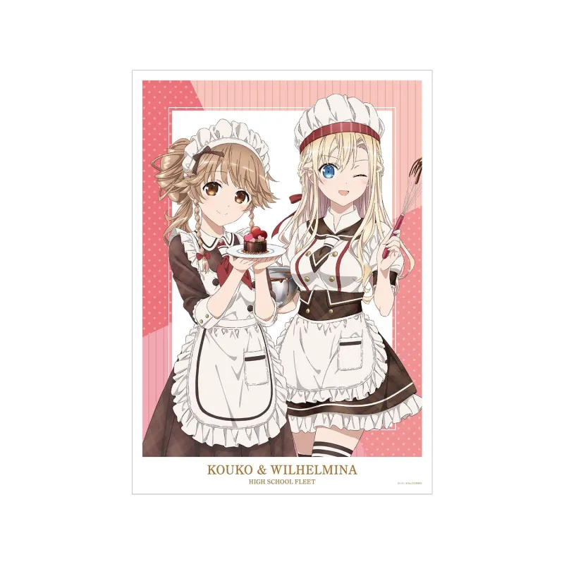 描き下ろしイラスト 納沙 幸子&ヴィルヘルミーナ バレンタインver. A3マット加工ポスター