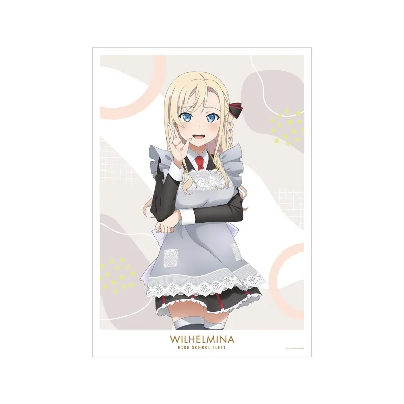 描き下ろしイラスト ヴィルヘルミーナ 制服エプロンver. A3マット加工ポスター
