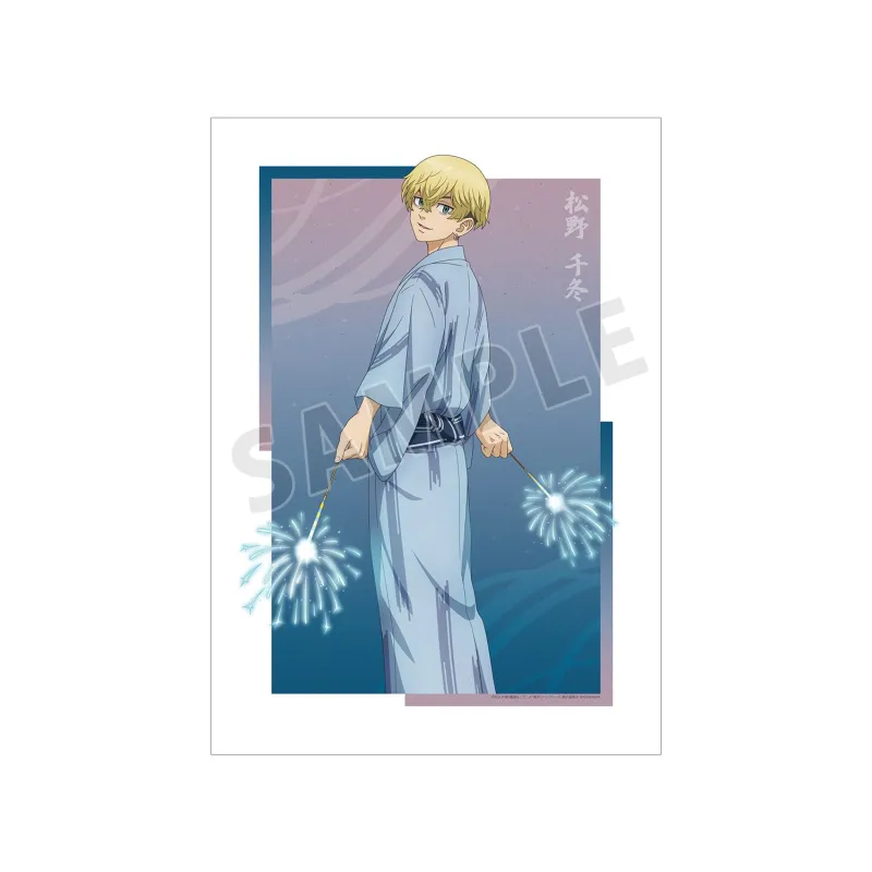 描き下ろしイラスト 松野 千冬 花火ver. A3マット加工ポスター