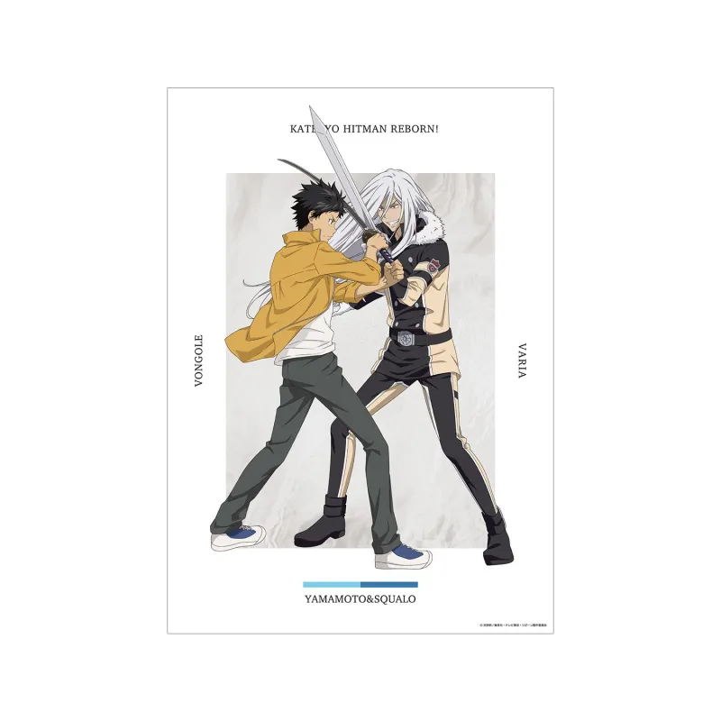 描き下ろしイラスト 山本 武&スペルビ・スクアーロ（10年後） 修業風景ver. A3マット加工ポスター