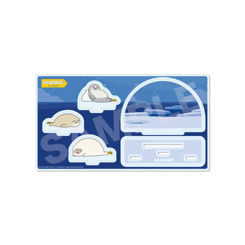 ジオラマアクリル /02 ぽっちゃりザラシ・隈ザラシ・ハートザラシ