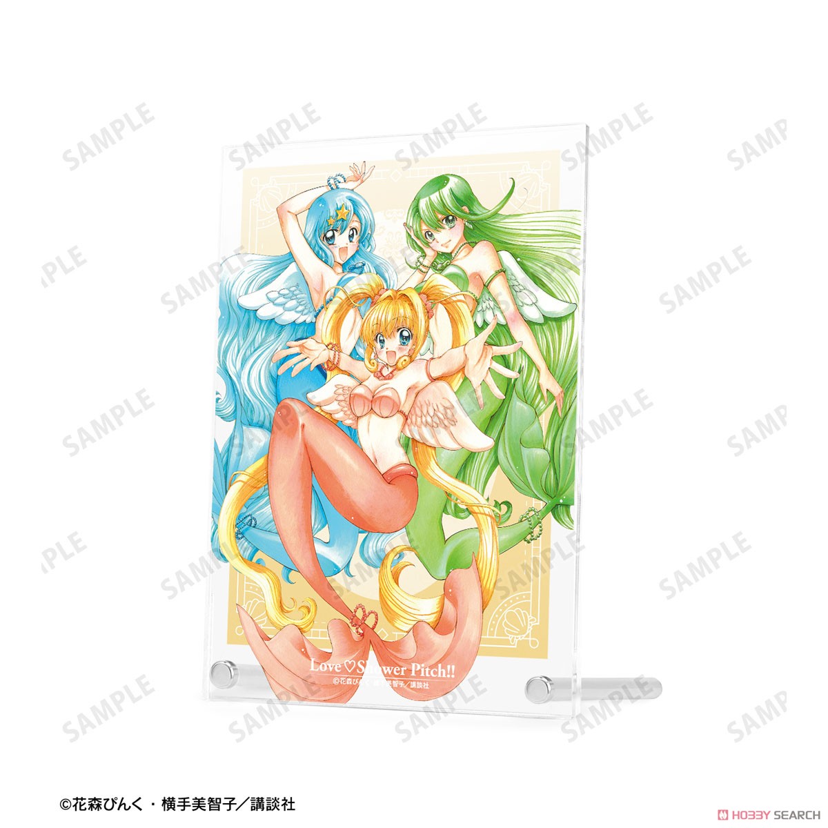 花森ぴんく先生 描き下ろし 集合 羽を纏ったマーメイドver. A5アクリルパネル 3