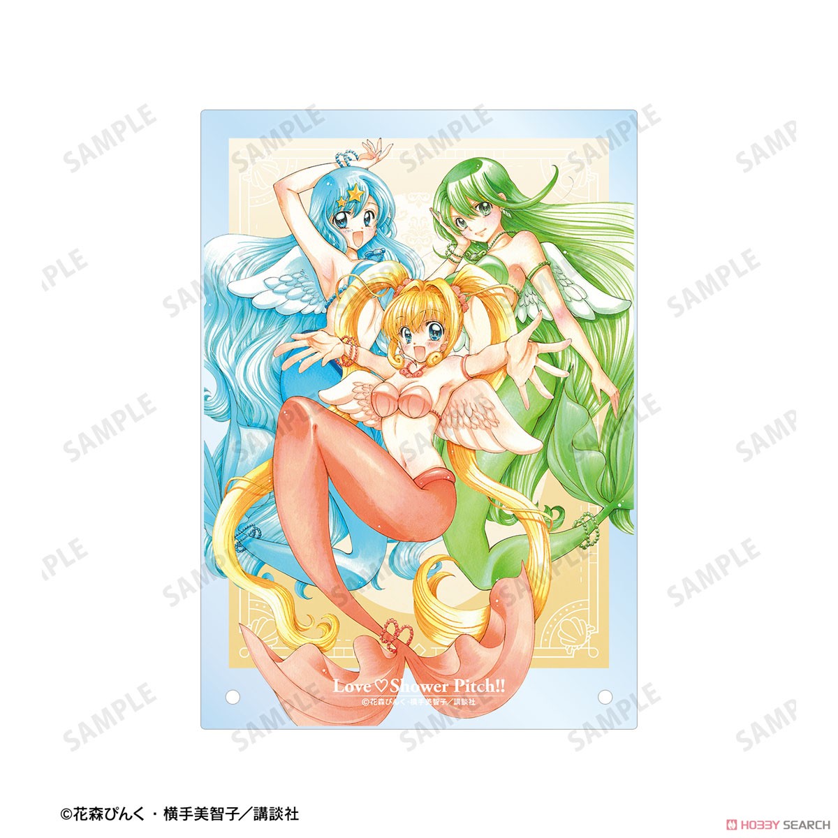 花森ぴんく先生 描き下ろし 集合 羽を纏ったマーメイドver. A5アクリルパネル 5