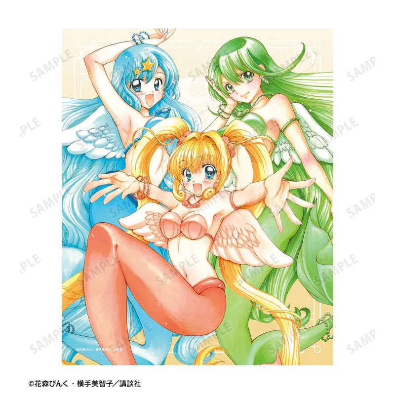 花森ぴんく先生 描き下ろし 集合 羽を纏ったマーメイドver. キャンバスボード