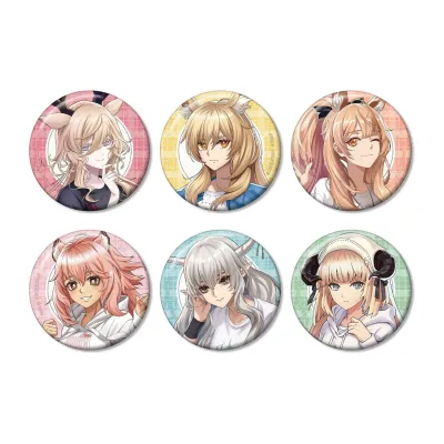 アークナイツ 描き起こしイラスト ショッピングver. トレーディンググリッター缶バッジ ver.B