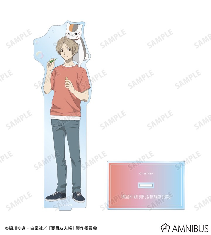 描き下ろし 夏目貴志&ニャンコ先生 シャボン玉ver. 特大アクリルスタンド 2