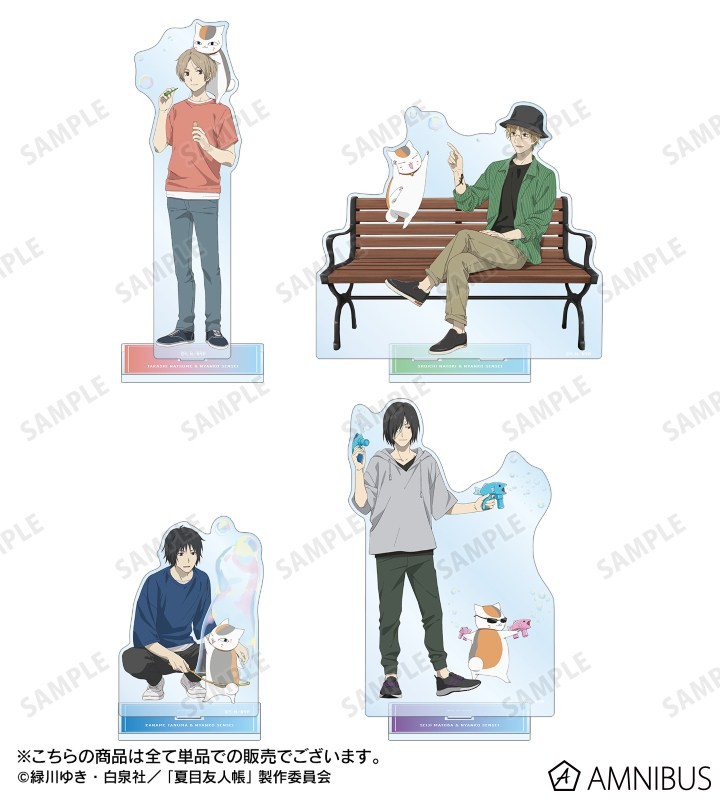 描き下ろし 名取周一&ニャンコ先生 シャボン玉ver. 特大アクリルスタンド 3