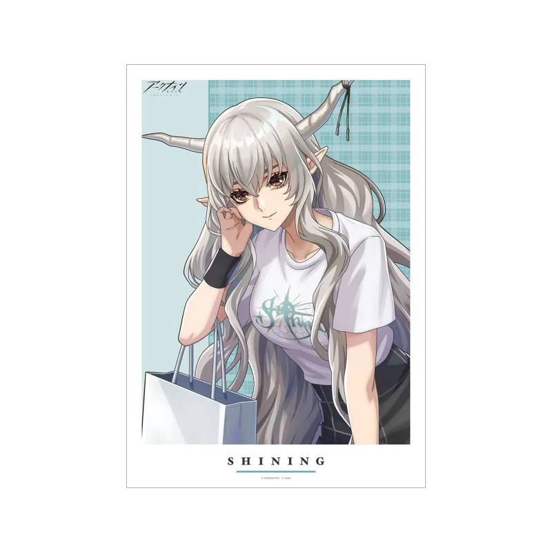 アークナイツ 描き起こしイラスト シャイニング ショッピングver. A3マット加工ポスター
