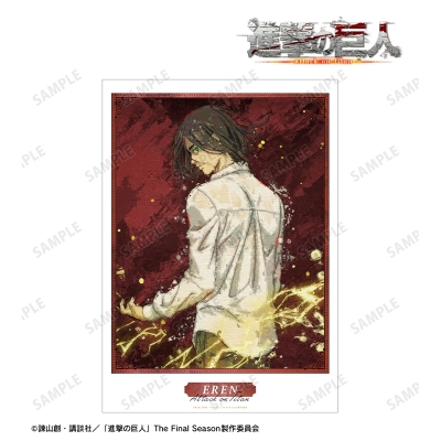 描き下ろし エレン 戦う背中ver. grunge CANVAS A3マット加工ポスター 2