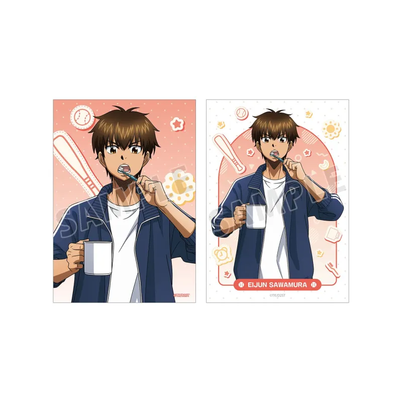 描き下ろし 沢村 栄純 朝の支度ver. ブロマイド2枚セット