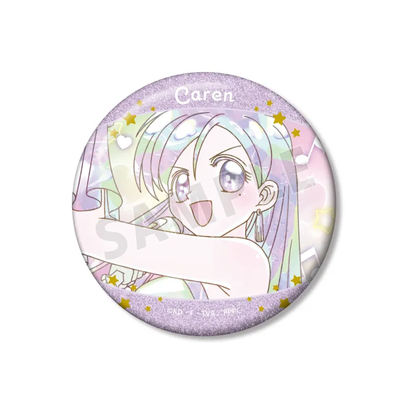 かれん Ani-Art KAWAII label 75mmグリッター缶バッジ