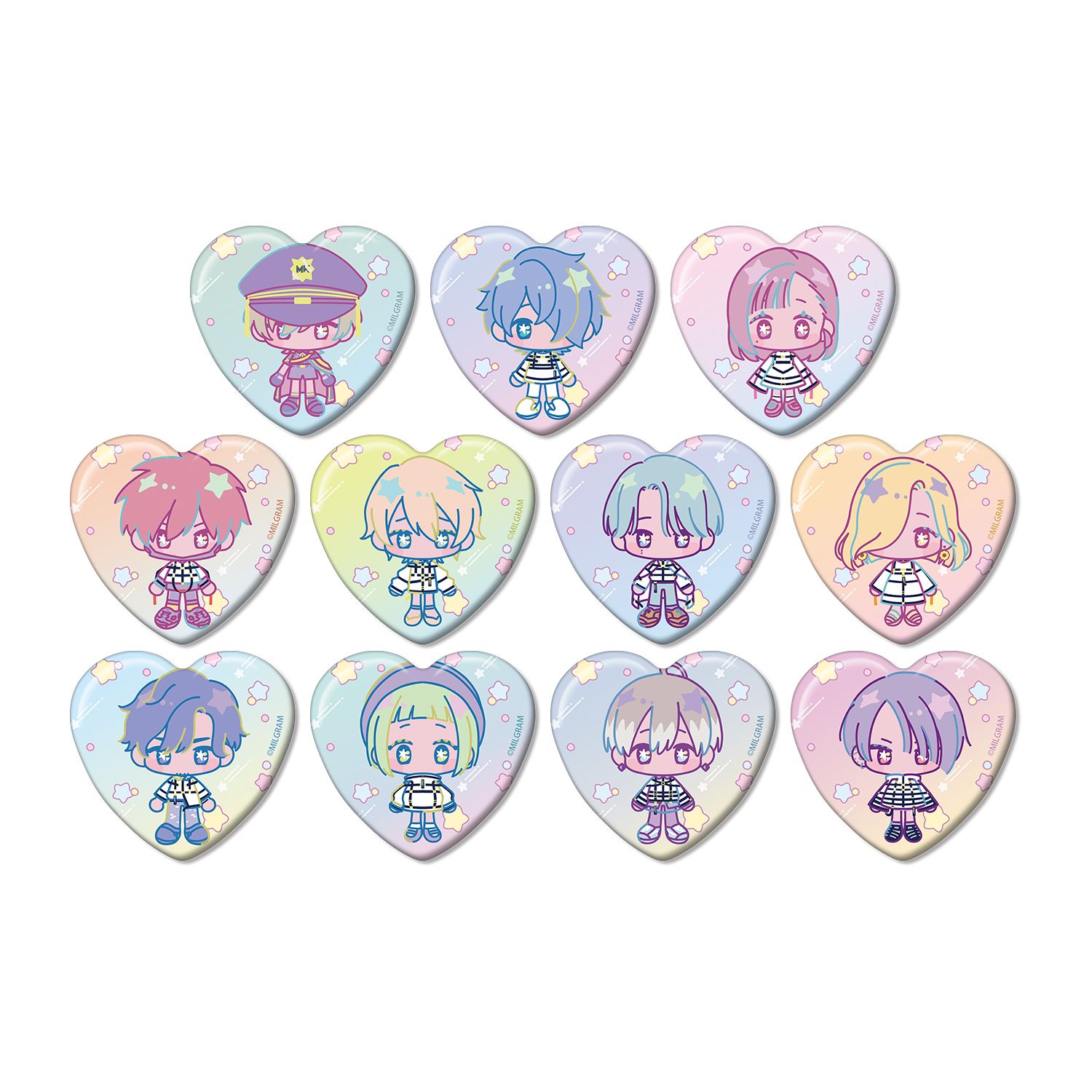 トレーディング ゆめぷち ハート型缶バッジ ver.A(単位/BOX