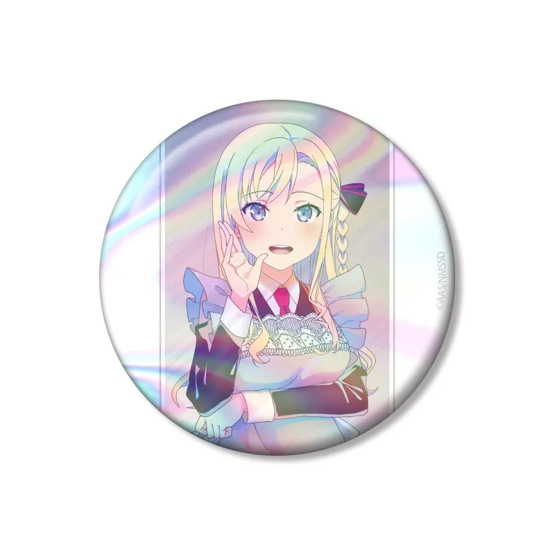 描き下ろし ヴィルヘルミーナ 制服エプロンver. Ani-Art clear label 第3弾 75mmオーロラ缶バッジ