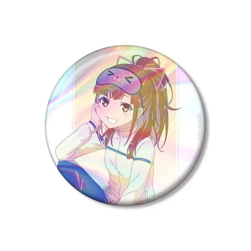 描き下ろし 西崎 芽依 衣装交換(パジャマ)ver. Ani-Art clear label 第3弾 75mmオーロラ缶バッジ