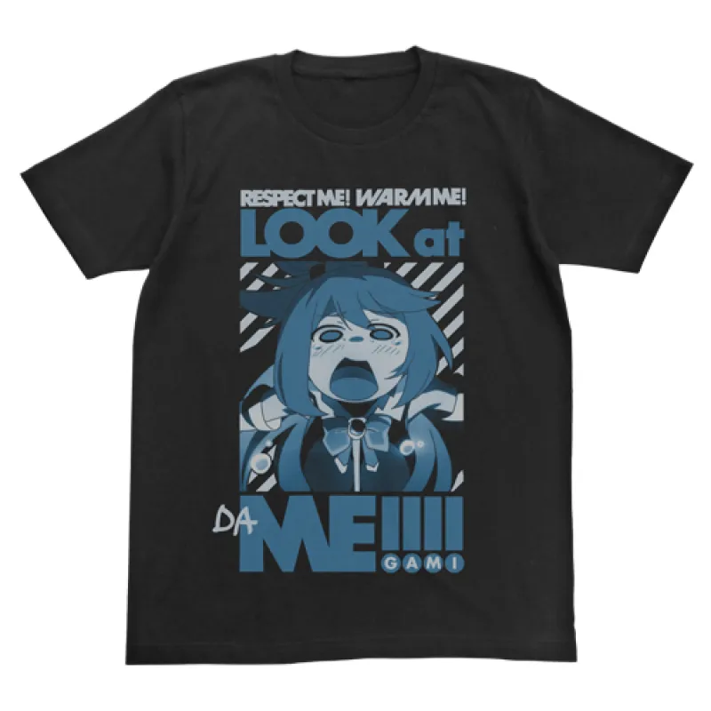 駄女神アクアTシャツ/BLACK-M