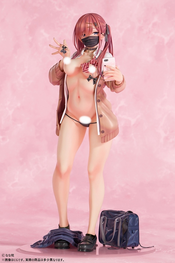 なな枕「ピアスを見せてくれる赤髪ギャルちゃん」マスクver. 1/5スケール 12
