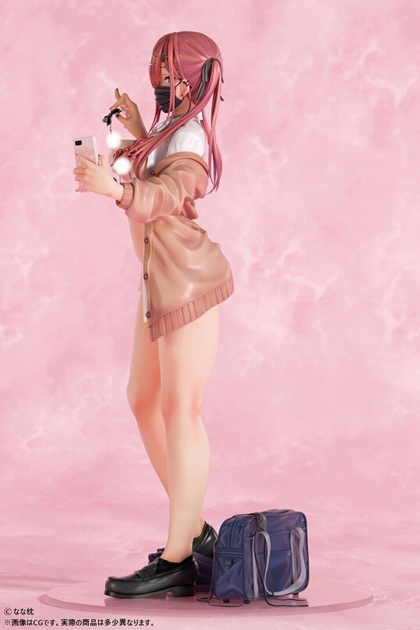 なな枕「ピアスを見せてくれる赤髪ギャルちゃん」マスクver. 1/5スケール 13