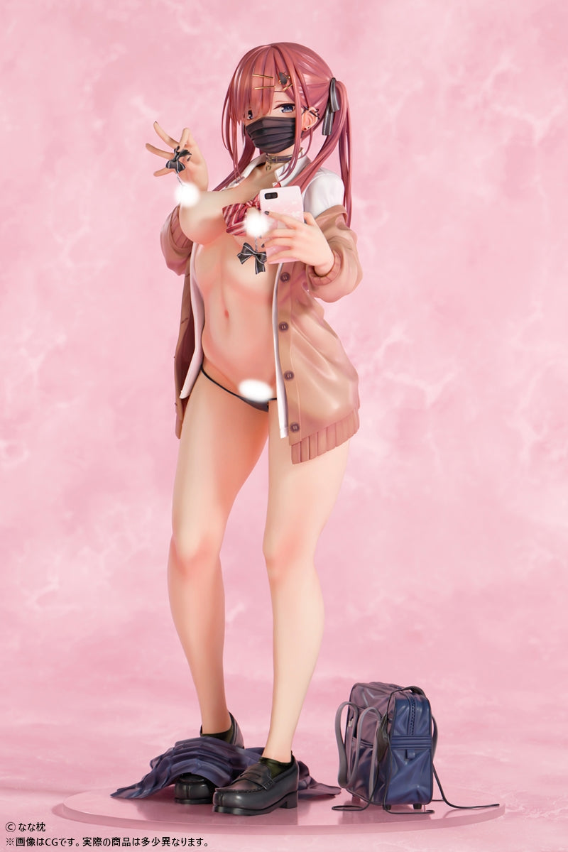 なな枕「ピアスを見せてくれる赤髪ギャルちゃん」マスクver. 1/5スケール 4