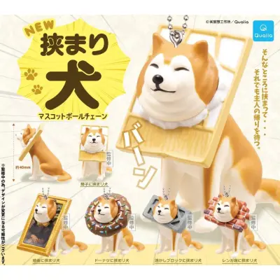NEW 挟まり犬 マスコットボールチェーン※减数可能
