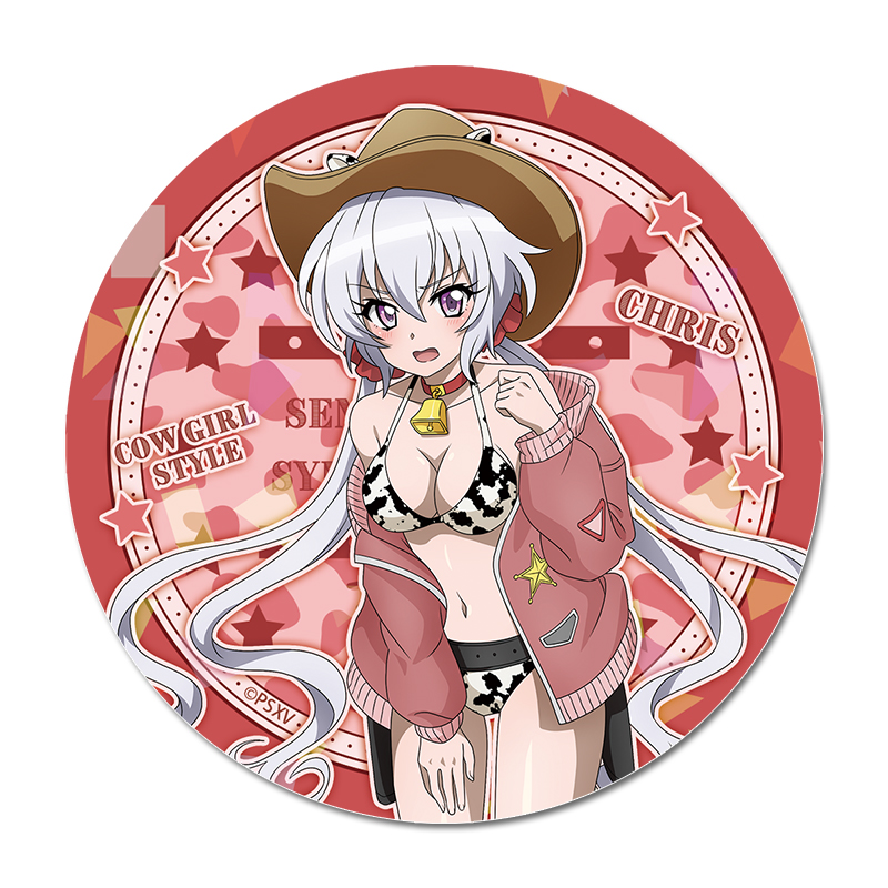 戦姫絶唱シンフォギアXV 描き下ろし キラキラBIG缶バッジ【雪音クリス】カウガールver. 2