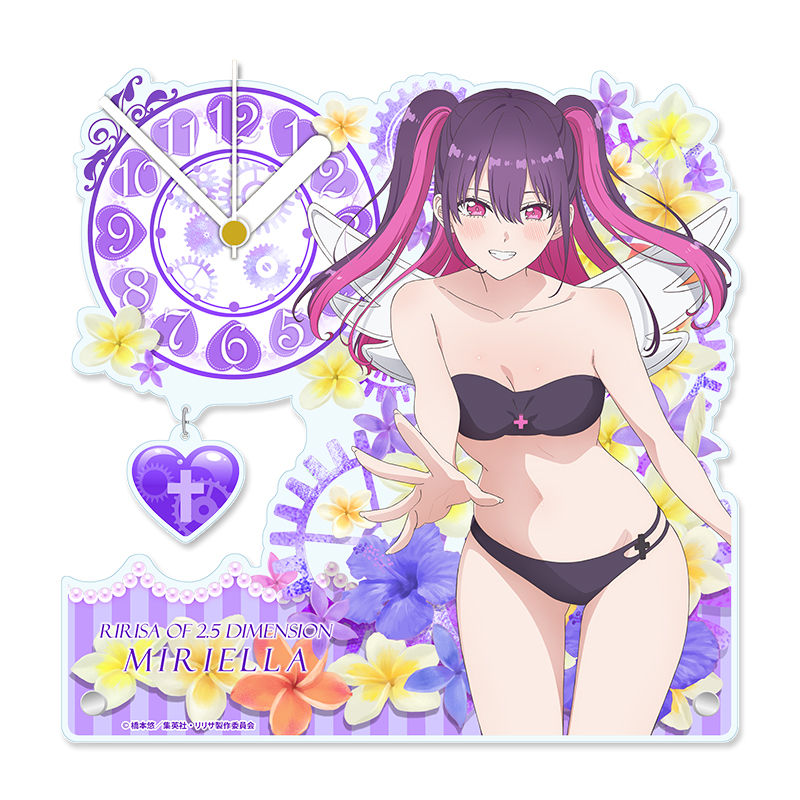 2.5次元の誘惑 描き下ろし アクリル置時計【ミリエラ】水着ver. 2