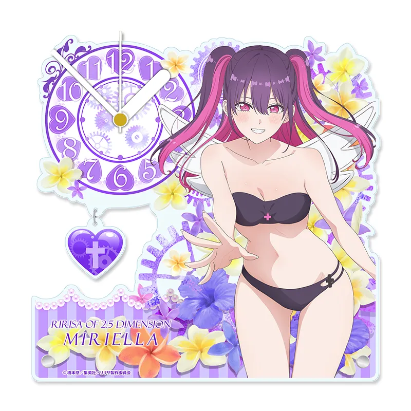 2.5次元の誘惑 描き下ろし アクリル置時計【ミリエラ】水着ver.