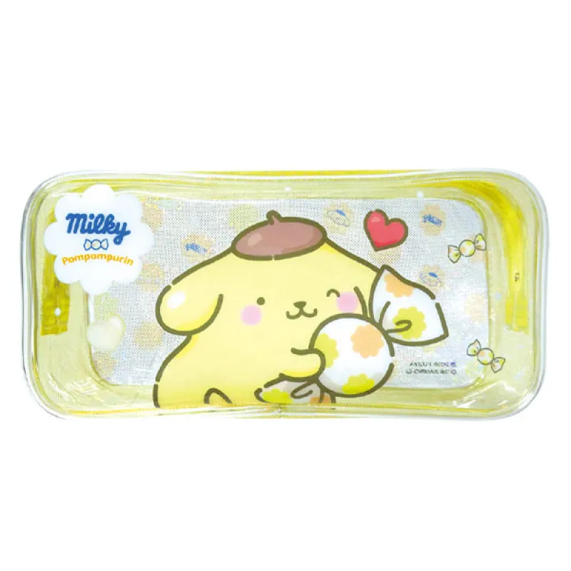 milky×サンリオキャラクターズ キラキラスクエアポーチ ポムポムプリン