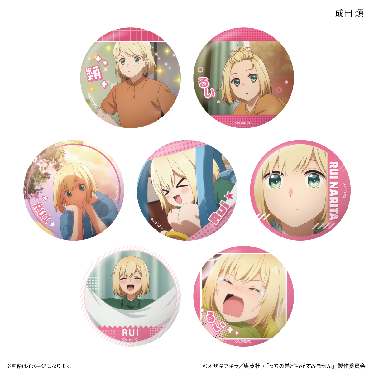 うちの弟どもがすみません だけ缶 成田 類だけトレーディング缶バッジ (BOX)