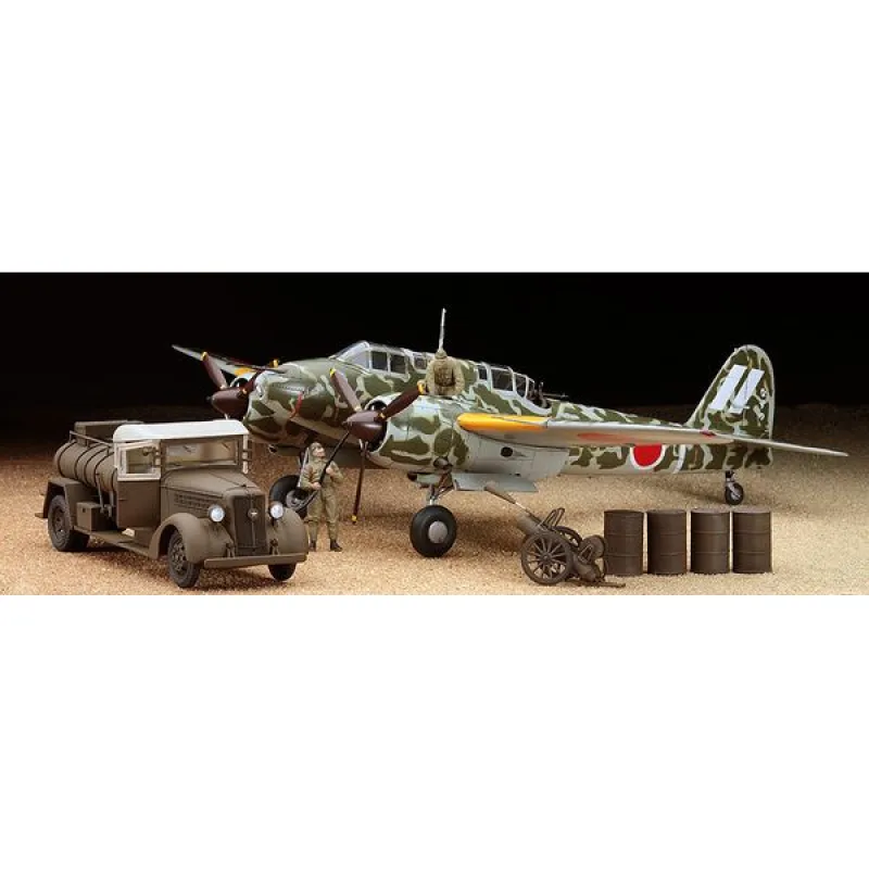 川崎 キ45改 二式複座戦闘機 屠龍 甲型 w/いすゞ TX40型 給油車 ＆ くろがね四起(3型)