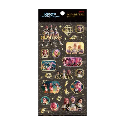 GLOSSY CLEAR STICKERS ①GOLDEN