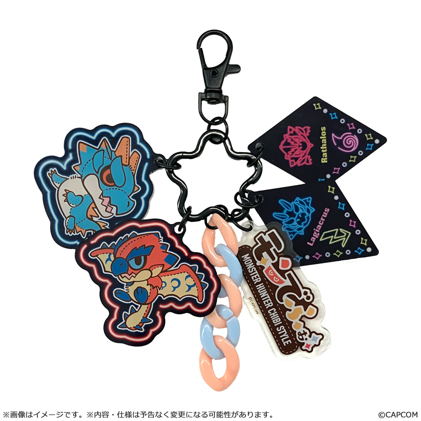 モンでふぉ じゃらじゃらアクリルキーホルダー リオレウス&ラギアクルス 3